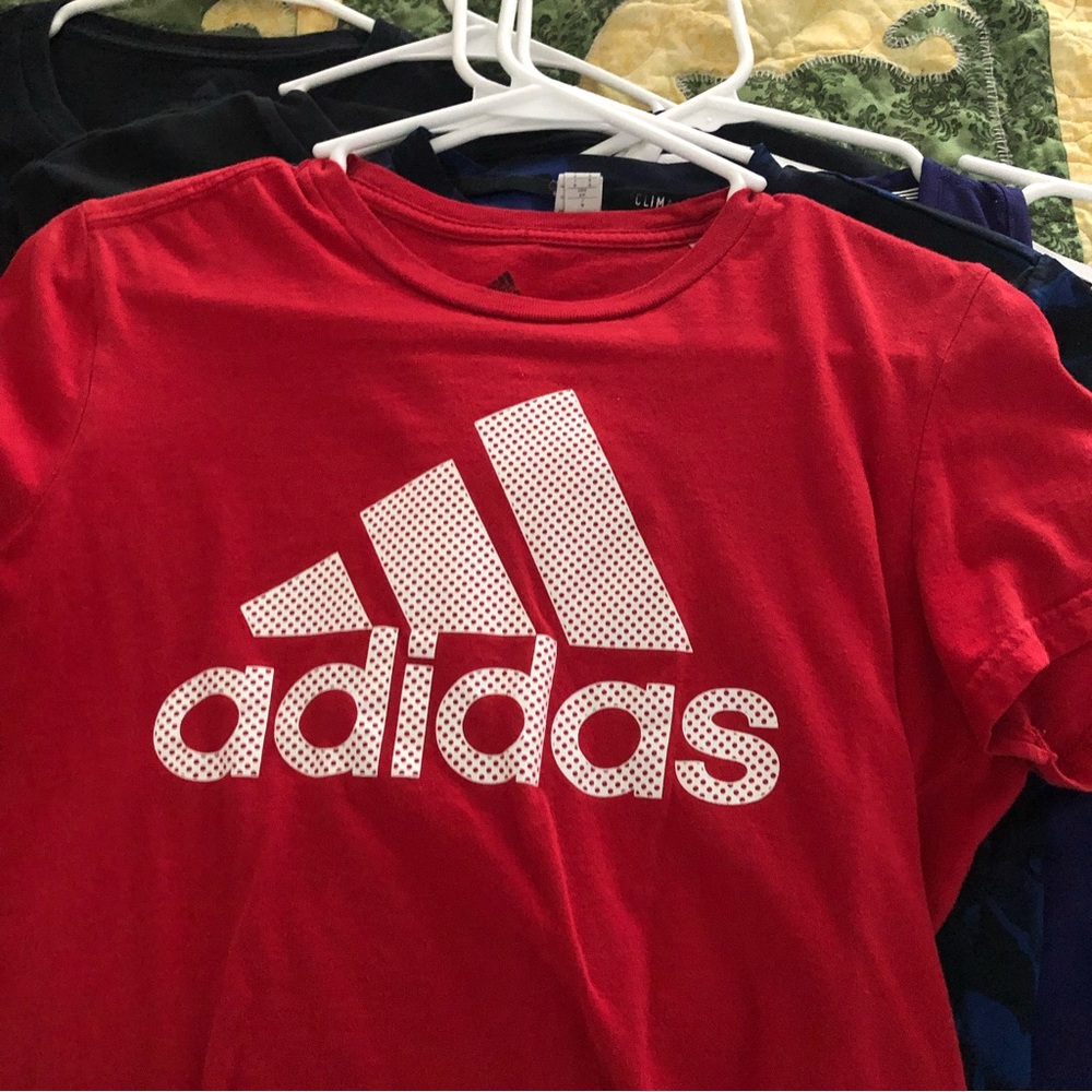 Medium red adidas shirt